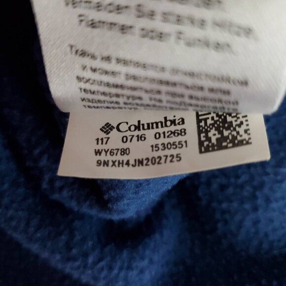 💥Columbia Fast Track Fleece Blue and Orange Hoodie - Picture 4 of 9